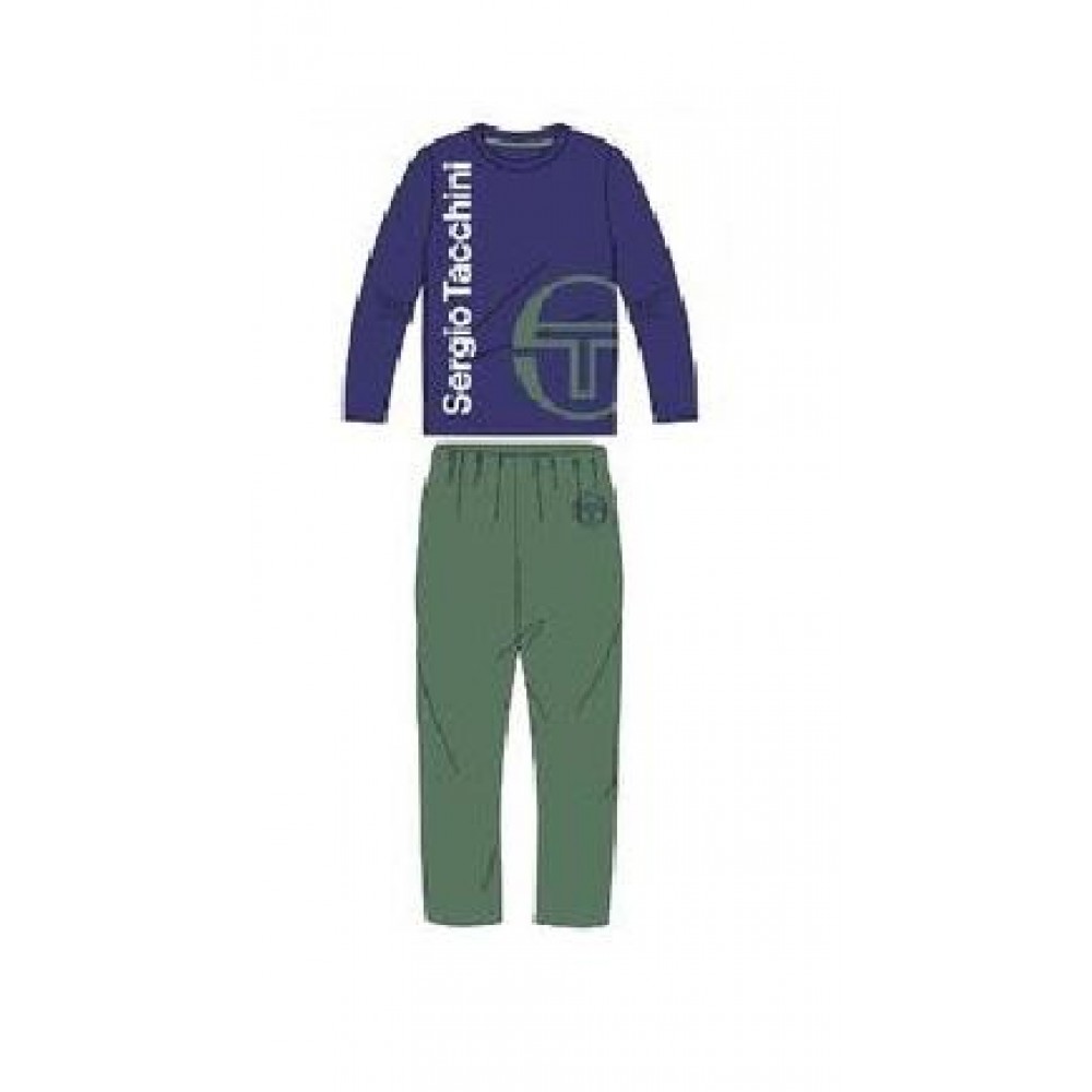 Pajamas for boys Sergio Tacchini mod.2433 Marine-Khaki