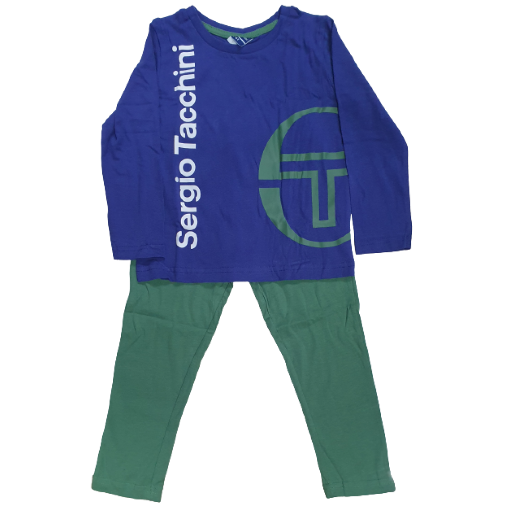 Pajamas for boys Sergio Tacchini mod.2433 Marine-Khaki