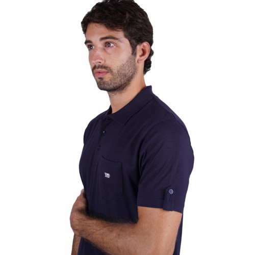 T-krekls POLO ar kabatu un izšuvumu SH77 MAXI (Blue Navy)