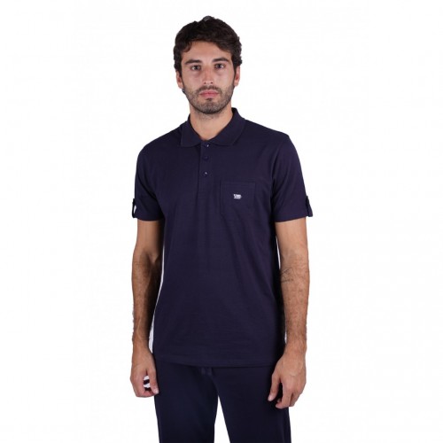 T-shirt POLO with pocket and embroidery SH77 MAXI (Blue Navy)
