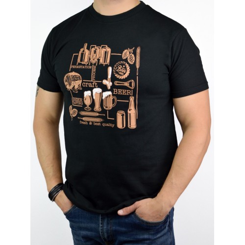 Men's T-shirt Noviti "Beer" (black)