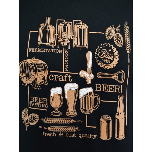 Vīriešu T-krekls Noviti "Beer" (melns)