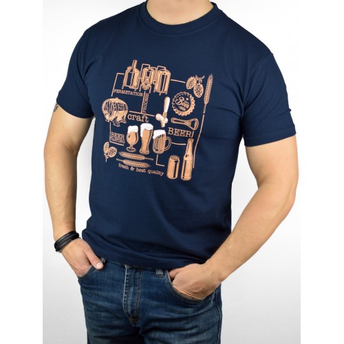 Men's T-shirt Noviti "Beer" (navy)