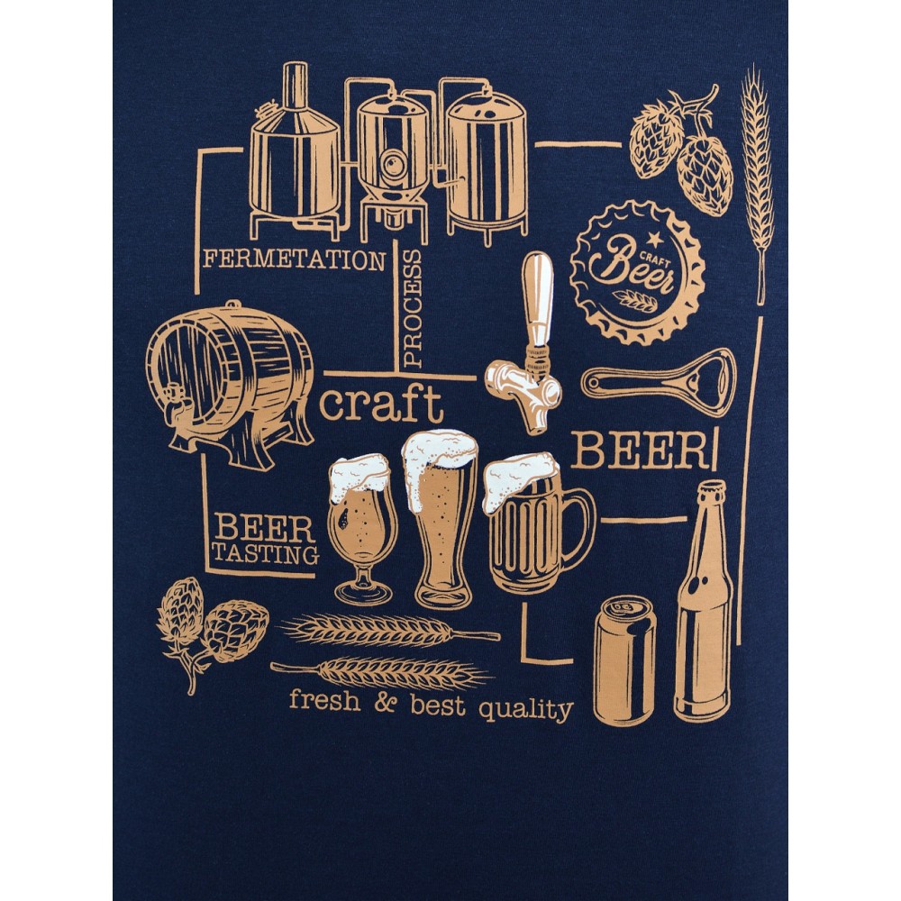 Men's T-shirt Noviti "Beer" (navy)