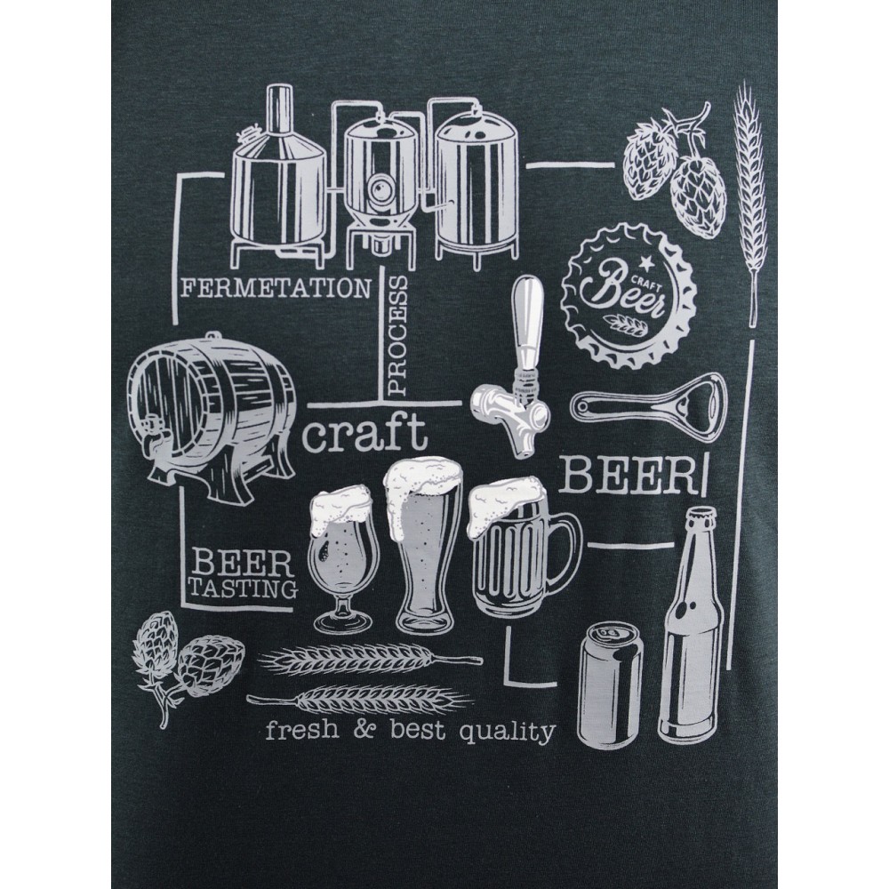 Men's T-shirt Noviti "Beer" (grey)