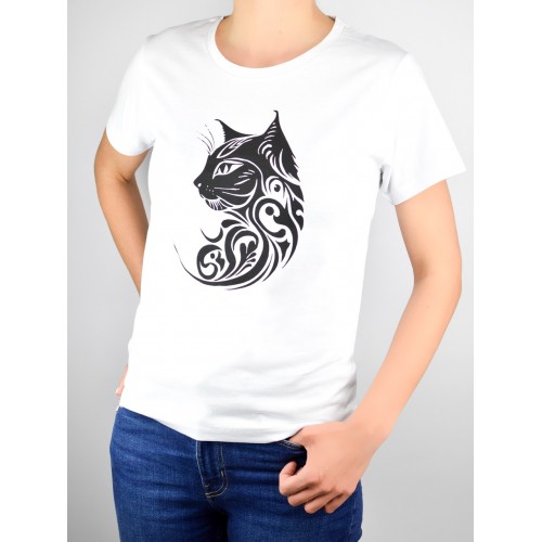 Sieviešu T-krekls Noviti "Cat" (balts)