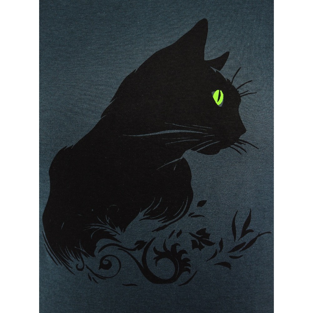 Women's T-shirt Noviti "Cat" (grey)