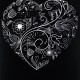 Women's T-shirt Noviti "Heart" (black)