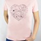 Women's T-shirt Noviti "Heart" (pink)