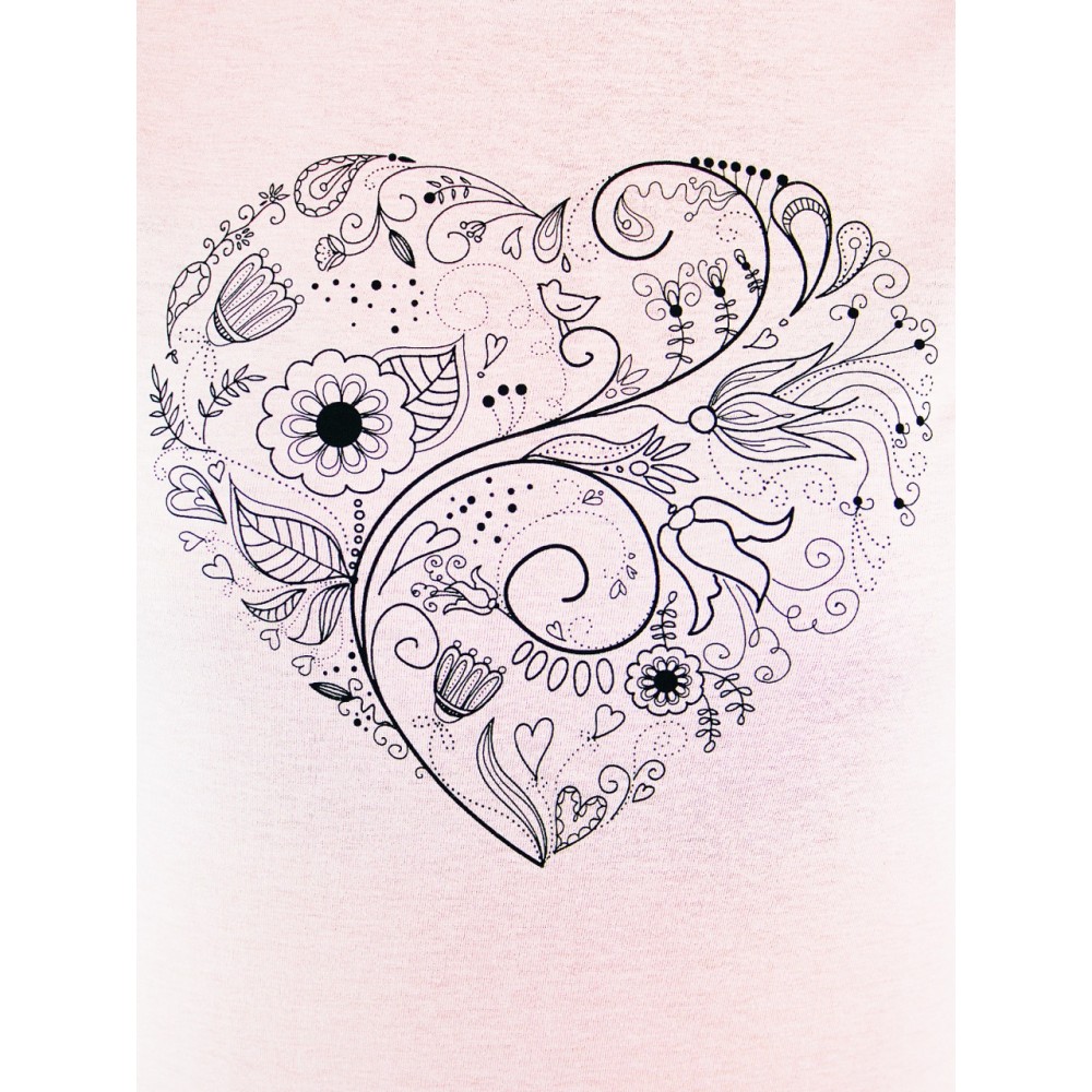 Women's T-shirt Noviti "Heart" (pink)