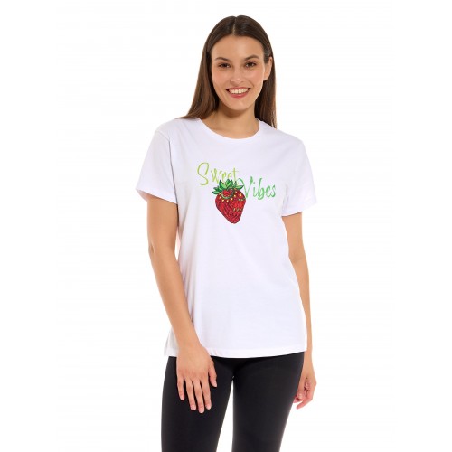 Women's T-shirt "Tutti Frutti" TT032 (White)