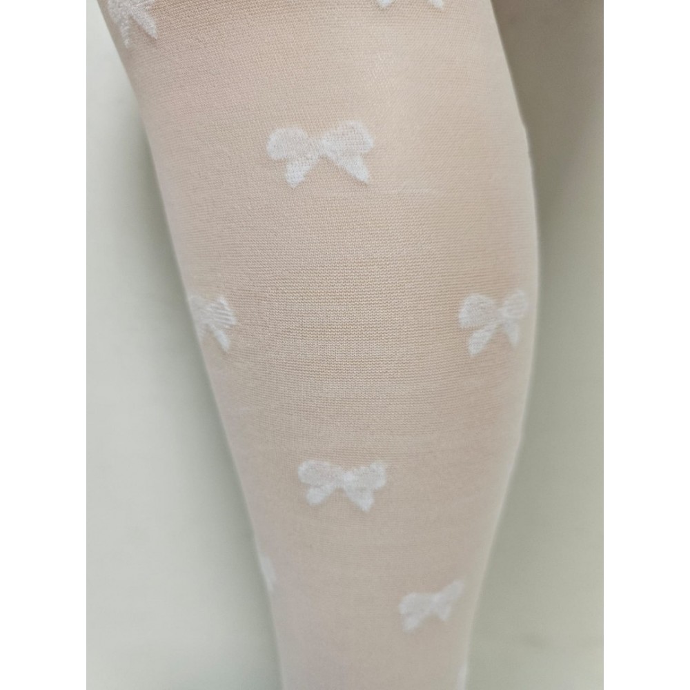 Girls' tights with bow tie pattern YoClub 44 (20 den)