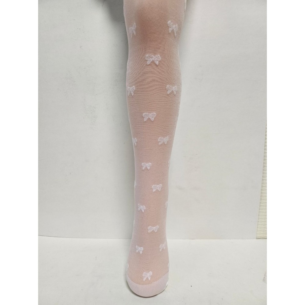 Girls' tights with bow tie pattern YoClub 44 (20 den)