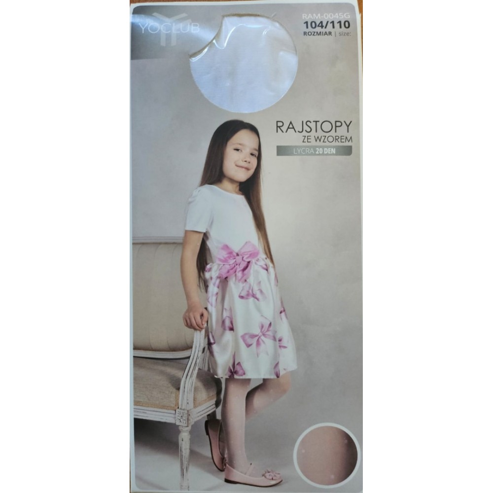 Girls' tights with polka dot pattern YoClub 45 (20 den)