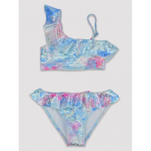 Girls' swimsuit with scales Yoclub KD-016