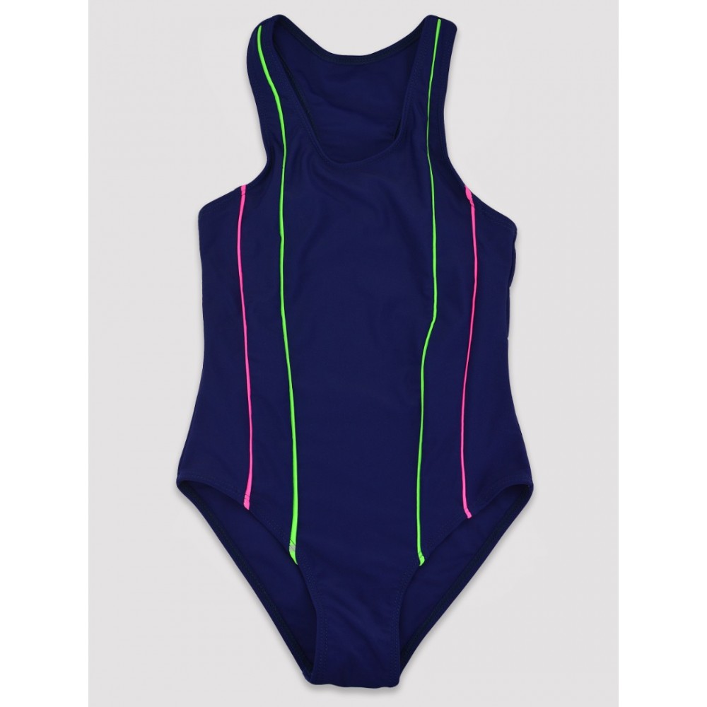 Girls' sport swimsuit Yoclub KD-018 (Navy Blue)