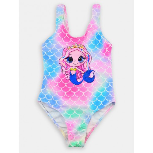 Girls' two-piece swimsuit with mermaids Yoclub KD-019