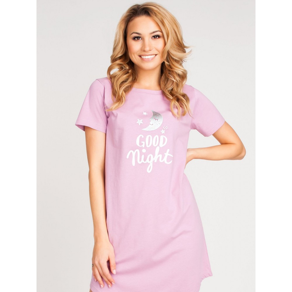 Женская ночная рубашка YOCLUB (Розовая)