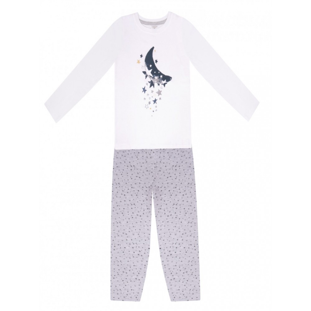 Pajamas for girls YOCLUB (White, grey)