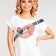 Sieviešu T-krekls YoClub PK-100, (Balta)