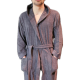 Women's or men's robe with hood (Grey)