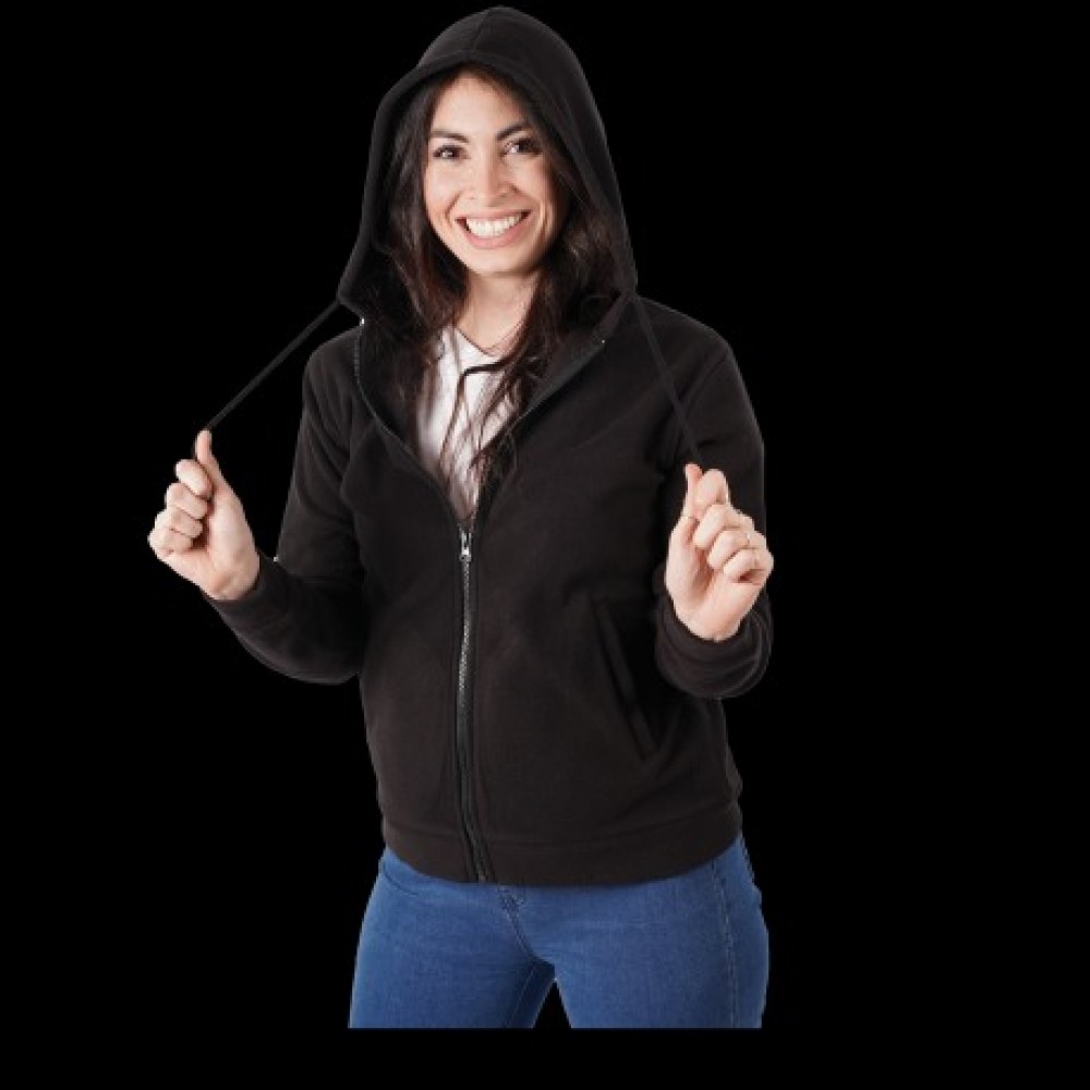 Women's Fleece Jacket with a hood Polar DP65 (Nero)