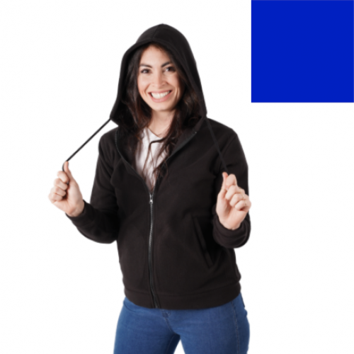 Women's Fleece Jacket with a hood Polar DP65 (Blue Cobalto)