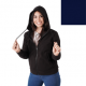 Women's Fleece Jacket with a hood Polar DP65 (Blue Navy)