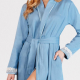 Women's bathrobe NOTTINGHAM Mod. PV38121(Light Blue).