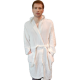 Women's or men's robe with hood (White)