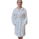 Women's or men's robe with hood (White)